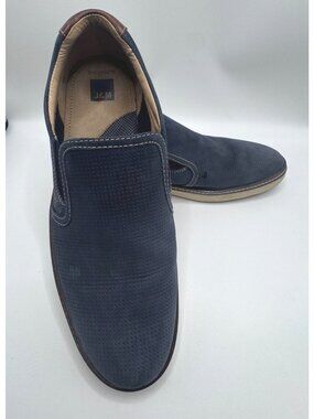 J&M Johnston & Murphy Leather Shoes Loafers Men Gray Sz 12 Sneakers Boat